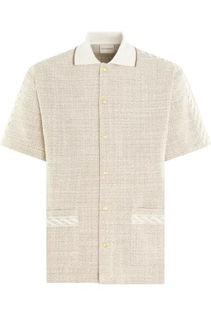 Drôle de Monsieur Heren La Chemise Tweed Beige