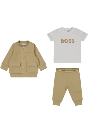 HUGO BOSS Boss Baby Jongens Joggingpak In Licht Beige
