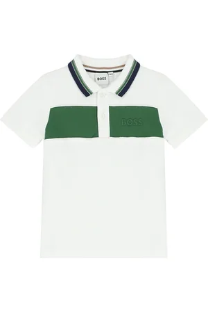 HUGO BOSS Polo wit/groen