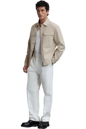 Filling pieces Overshirt Cotton Twill White Pepper