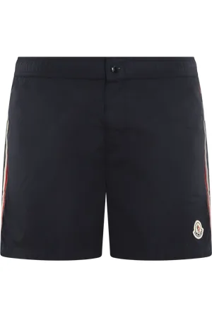 Moncler Heren Tri Stripe Beachwear Blauw