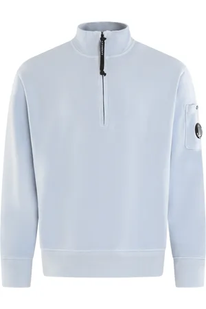 C.P. Company Heren Half Zip Collar Sweater Blauw