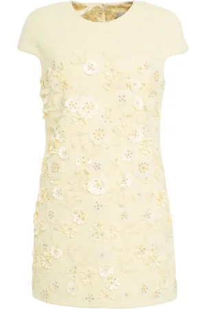 Elisabetta Franchi Tweed dress with floral embroidery