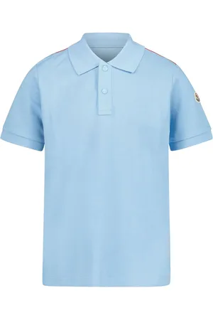 Moncler Kinder Jongens Polo In Licht Blauw