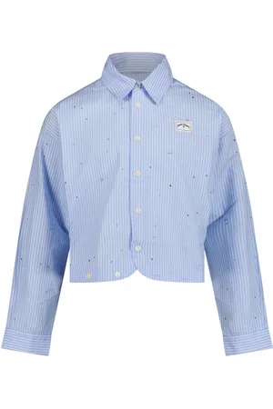 Palm Angels Kinder Meisjes Blouse In Licht Blauw