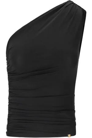 Elisabetta Franchi Black One-shoulder Top Black