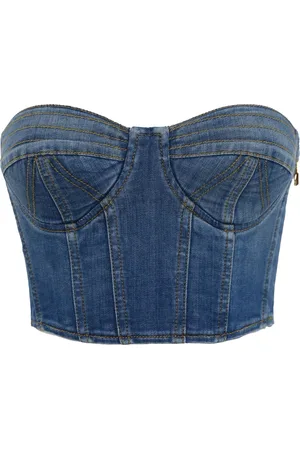 Elisabetta Franchi Top Blue Denim