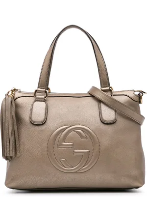 Gucci 2016-2024 Small Metallic Leather Soho Working Satchel