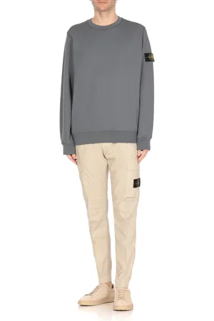Stone Island Heren Logo-patch Sweater Blauw