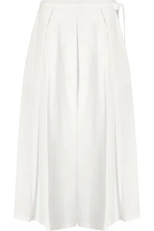Max Mara Weekend Folk White Midi Skirt White
