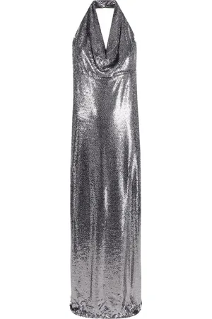 BLANCA Sequin-Embellished Long Dress