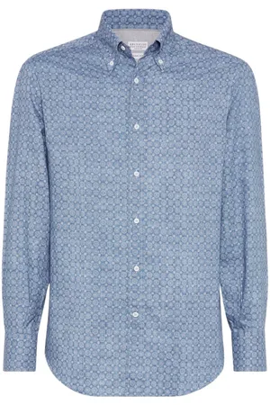 Brunello Cucinelli Shirts Blue