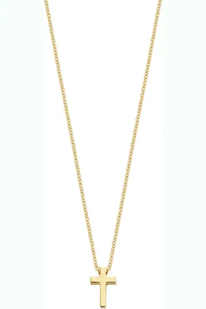 Blush Collier met Hanger 3091YGO 14k Geelgoud Kruis Ketting 42cm