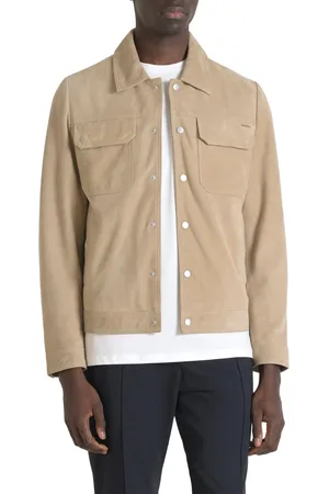 Antony Morato COAT SLIM FIT IN SUEDE REAL LEATHER