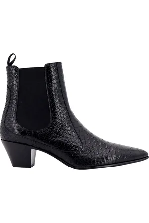 Céline Snake-Effect Leather Chelsea Boots