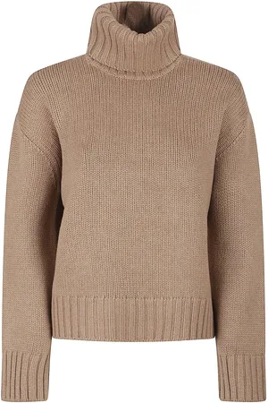 Fabiana Filippi Turtle Neck Sweater Brown