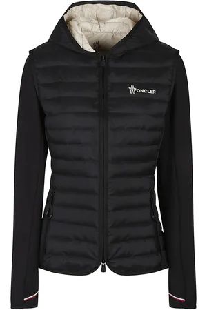 Moncler Zip Up Cardigan Black