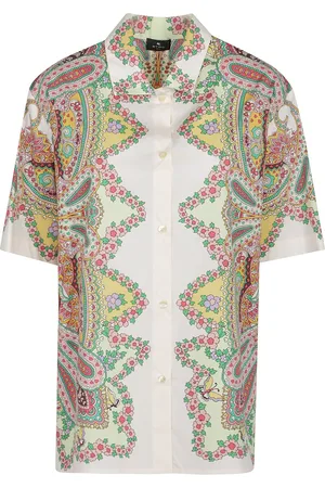 Etro Short Sleeve Bowling Shirt White