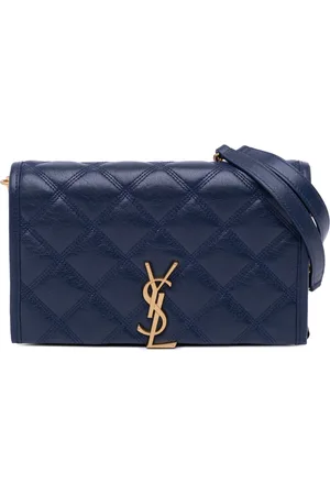 Saint Laurent 2022 Quilted Diamond Lambskin Becky Wallet on Chain