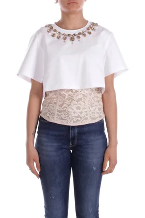 Blugirl T-Shirts And Polos Beige Bianco
