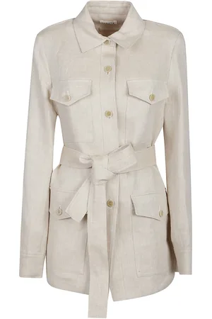 P.A.R.O.S.H. Betulla Belted Jacket Brown