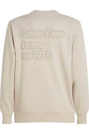Calvin Klein Jeans Washed Puff Print Crew Neck