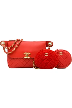 CHANEL 2019 CC Quilted Calfskin Flap Belt Bag and Coin Purse