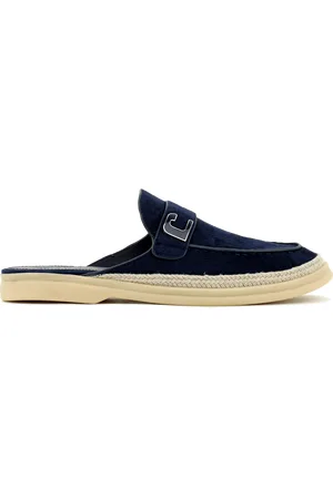 Lola Cruz Rhodes Mule Navy Blue