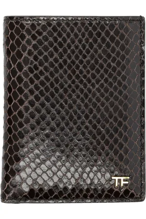 Tom Ford Folding Card Wallet Phyton Print Ebony