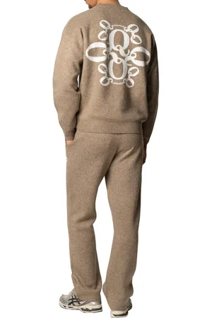 Quotrell Insignia Knitted Crewneck | Brown Melee