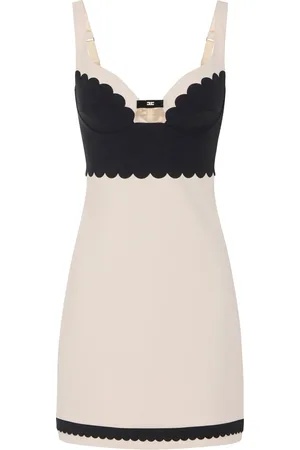 Elisabetta Franchi Jurk cream zwart