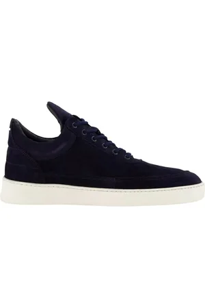 Filling pieces Heren Low Top Sneaker Suede Blauw