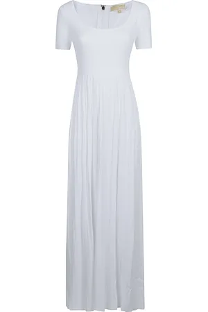 Michael Kors Empire Scoop Long Dress White