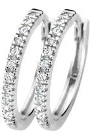 Blush Oorbellen 7309WZI Oorringen 14k Witgoud met Briljant geslepen Zirkonia