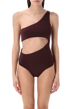 MAGDA BUTRYM One Shoulder Intero Rose Marrone
