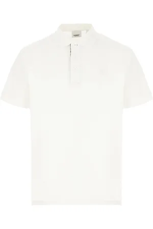 Burberry White piquet polo shirt