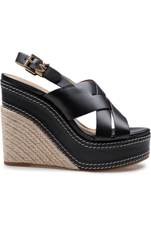 Michael Kors Nora wedge sandal in black leather
