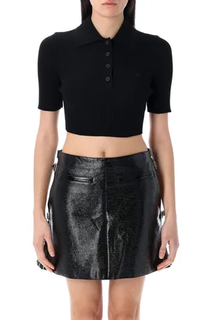Courrèges Polo Knit Rib Nero