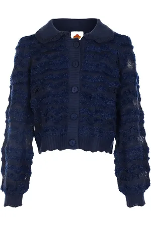 Farm Rio Knitwear 338375 Mixed Stitches Blue