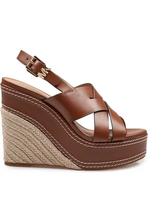 Michael Kors Nora wedge sandal in leather color