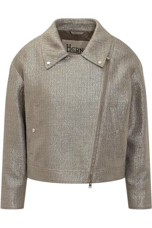 HERNO Giubbino Biker Metallic Boucle