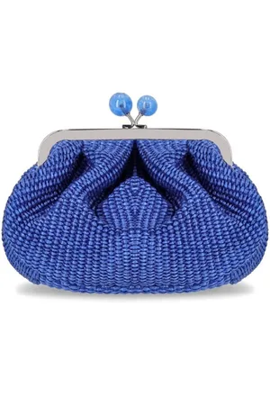 Max Mara Weekend Pasticcino Palmas Small Blue Clutch Bag Blue