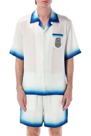 Casablanca Short Sleeve Cuban Collar Shirt Bianco