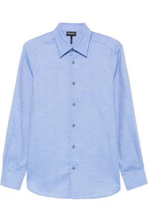 Emporio Armani Shirts Clear Blue