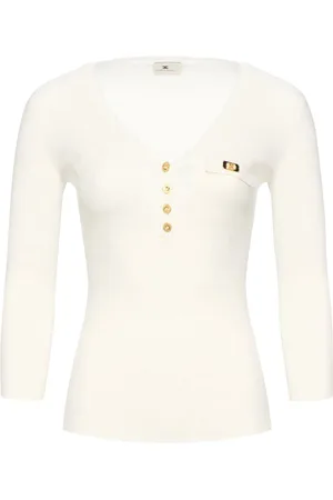 Elisabetta Franchi Sweaters Cyan