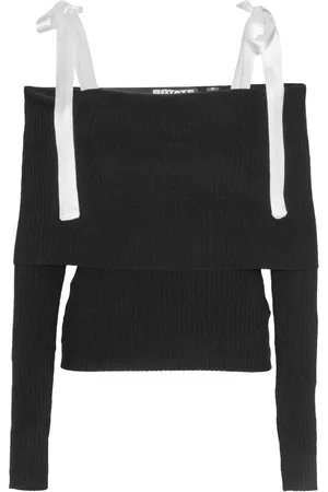ROTATE Knitwear Off Shoulder Strap Kni