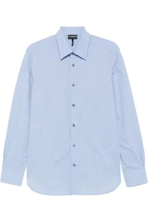 Emporio Armani Shirts Clear Blue