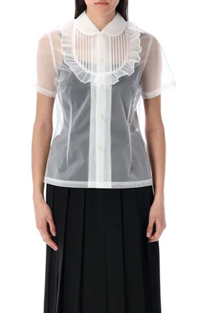 Comme des Garçons Tulle Shirt Plastron Bianco