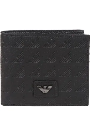 Emporio Armani Embossed Eagle All Over Wallet Black