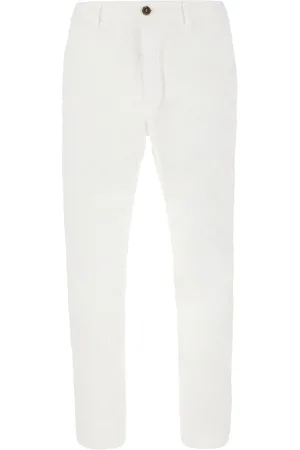 Dsquared2 White cotton stretch chino pants